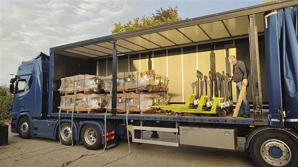 Grote foto actie nieuwe hand transpalet 2500kg doe het zelf en verbouw palletwagens en pompwagens