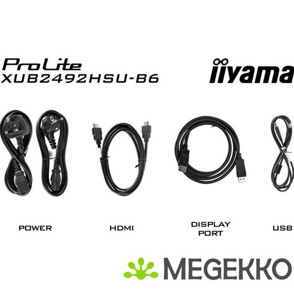 Grote foto iiyama prolite xub2492hsu b6 24 full hd 100hz ips monitor computers en software overige computers en software