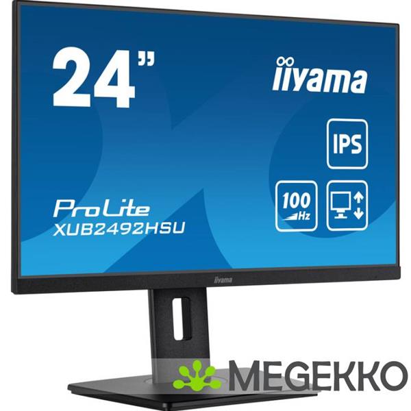 Grote foto iiyama prolite xub2492hsu b6 24 full hd 100hz ips monitor computers en software overige computers en software