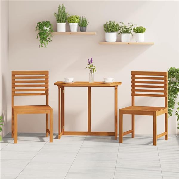 Grote foto vidaxl tuinstoel 2 pcs bruin 50 x 50 x 91cm massief acaciahout tuin en terras tuinmeubelen