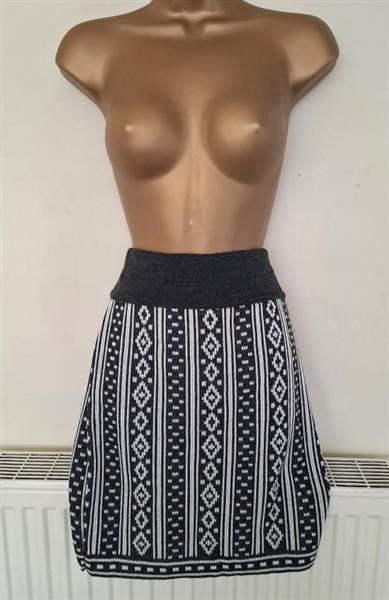 Grote foto prachtig vintage antracietgrijs rokje in tricot kleding dames jurken en rokken