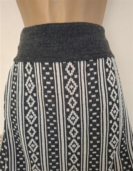 Grote foto prachtig vintage antracietgrijs rokje in tricot kleding dames jurken en rokken