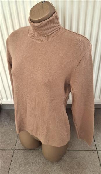Grote foto vintage mokkabeige rolkraagtrui van denllo 38 kleding dames truien en vesten