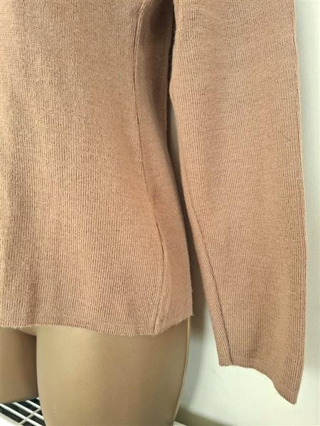 Grote foto vintage mokkabeige rolkraagtrui van denllo 38 kleding dames truien en vesten