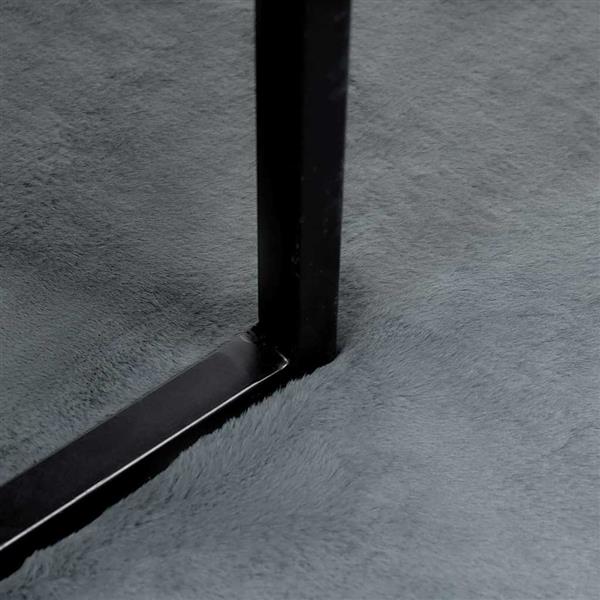 Grote foto vidaxl nep konijnenbont tapijt antraciet 120 cm polyester huis en inrichting vloerbedekking en kleden
