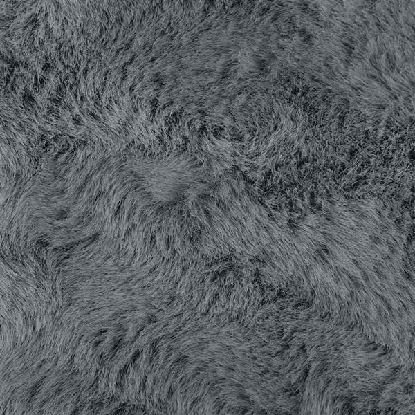 Grote foto vidaxl nep konijnenbont tapijt antraciet 160 x 160 cm polyester huis en inrichting vloerbedekking en kleden
