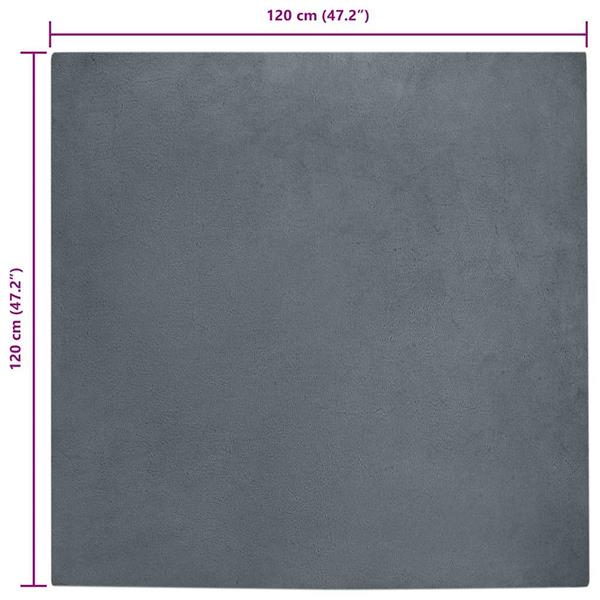 Grote foto vidaxl nep konijnenbont tapijt antraciet 120 x 120 cm polyester huis en inrichting vloerbedekking en kleden