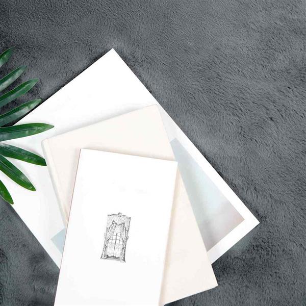 Grote foto vidaxl nep konijnenbont tapijt antraciet 140 x 200 cm polyester huis en inrichting vloerbedekking en kleden