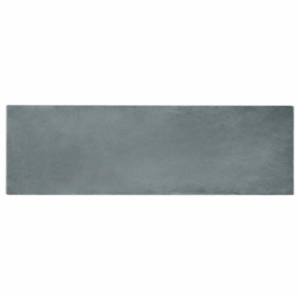 Grote foto vidaxl nep konijnenbont tapijt antraciet 80 x 250 cm polyester huis en inrichting vloerbedekking en kleden