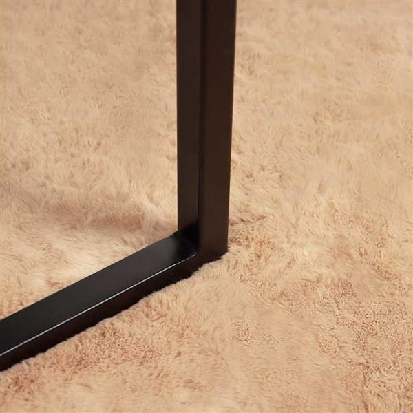 Grote foto vidaxl nep konijnenbont tapijt taupe 160 cm polyester huis en inrichting vloerbedekking en kleden