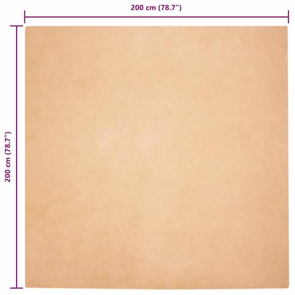 Grote foto vidaxl nep konijnenbont tapijt taupe 200 x 200 cm polyester huis en inrichting vloerbedekking en kleden