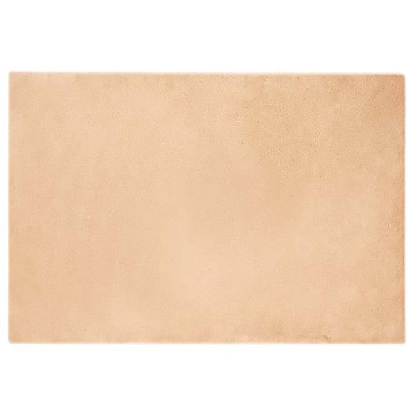 Grote foto vidaxl nep konijnenbont tapijt taupe 120 x 170 cm polyester huis en inrichting vloerbedekking en kleden