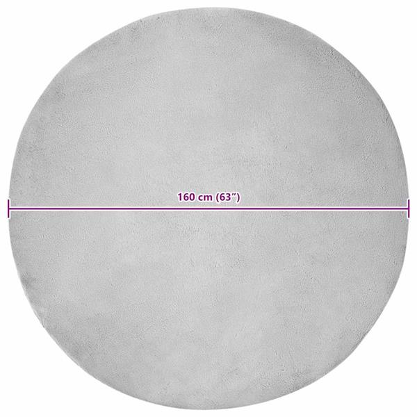 Grote foto vidaxl nep konijnenbont tapijt grijs 160 cm polyester huis en inrichting vloerbedekking en kleden