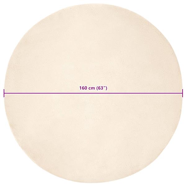 Grote foto vidaxl nep konijnenbont tapijt cr me 160 cm polyester huis en inrichting vloerbedekking en kleden