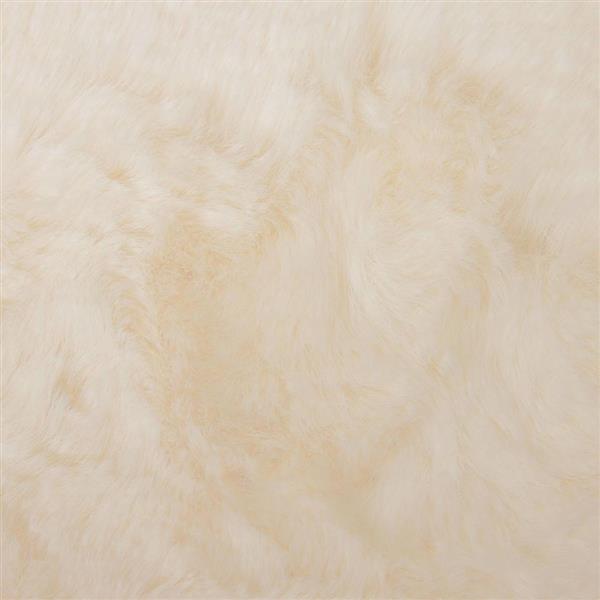 Grote foto vidaxl nep konijnenbont tapijt cr me 200 x 200 cm polyester huis en inrichting vloerbedekking en kleden