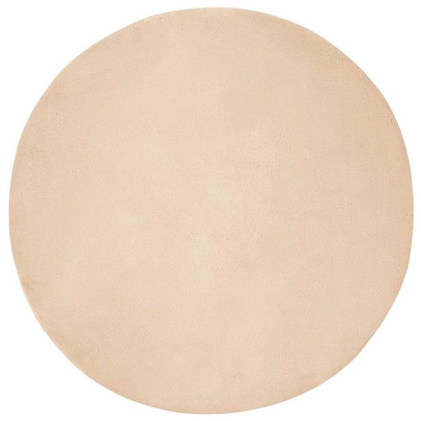 Grote foto vidaxl nep konijnenbont tapijt beige 200 cm polyester huis en inrichting vloerbedekking en kleden