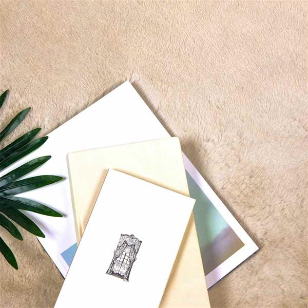 Grote foto vidaxl nep konijnenbont tapijt beige 200 cm polyester huis en inrichting vloerbedekking en kleden