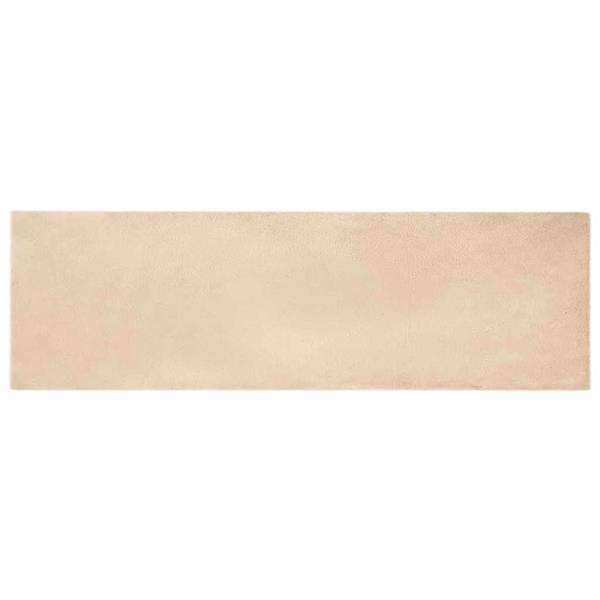 Grote foto vidaxl nep konijnenbont tapijt beige 80 x 250 cm polyester huis en inrichting vloerbedekking en kleden