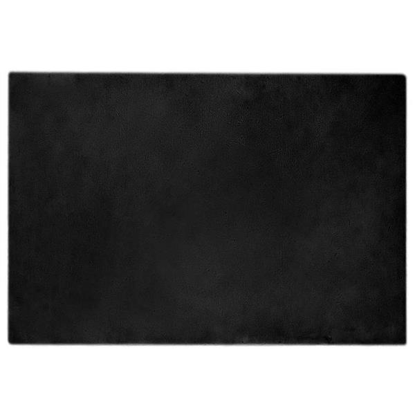 Grote foto vidaxl nep konijnenbont tapijt zwart 120 x 170 cm polyester huis en inrichting vloerbedekking en kleden