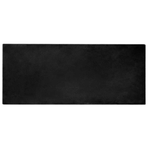 Grote foto vidaxl nep konijnenbont tapijt zwart 80 x 200 cm polyester huis en inrichting vloerbedekking en kleden