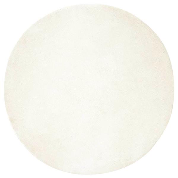 Grote foto vidaxl nep konijnenbont tapijt wit 120 cm polyester huis en inrichting vloerbedekking en kleden