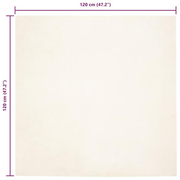 Grote foto vidaxl nep konijnenbont tapijt wit 120 x 120 cm polyester huis en inrichting vloerbedekking en kleden