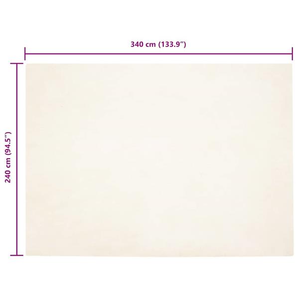 Grote foto vidaxl nep konijnenbont tapijt wit 240 x 340 cm polyester huis en inrichting vloerbedekking en kleden