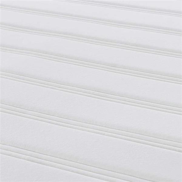 Grote foto vidaxl bedmatras met matras groen 140 x 190 cm stof antiek en kunst stoelen en banken