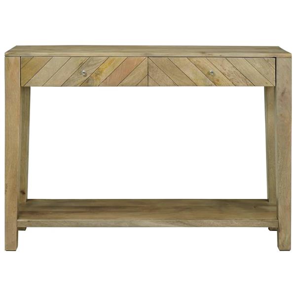 Grote foto vidaxl wandtafel natuurlijk grijs 110 x 30 x 80 cm massief mango hout huis en inrichting eettafels