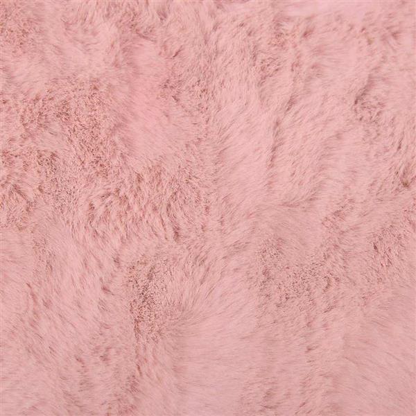 Grote foto vidaxl nep konijnenbont tapijt roze 80 x 150 cm polyester huis en inrichting vloerbedekking en kleden