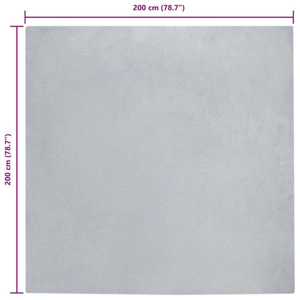 Grote foto vidaxl nep konijnenbont tapijt grijs 200 x 200 cm polyester huis en inrichting vloerbedekking en kleden