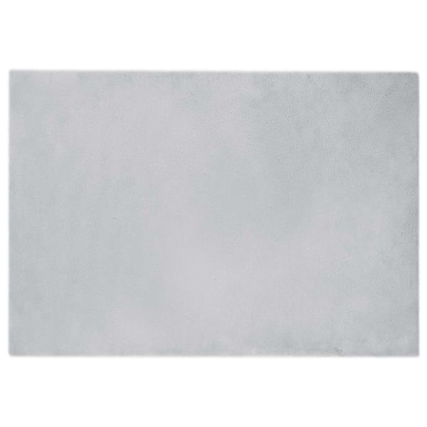 Grote foto vidaxl nep konijnenbont tapijt grijs 140 x 200 cm polyester huis en inrichting vloerbedekking en kleden