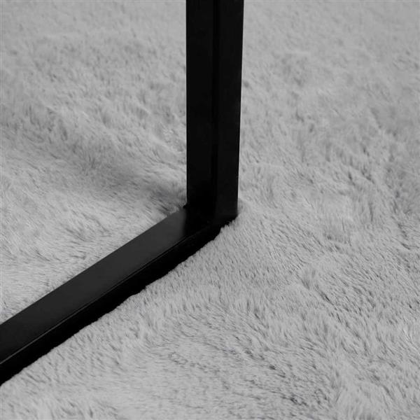 Grote foto vidaxl nep konijnenbont tapijt grijs 140 x 200 cm polyester huis en inrichting vloerbedekking en kleden