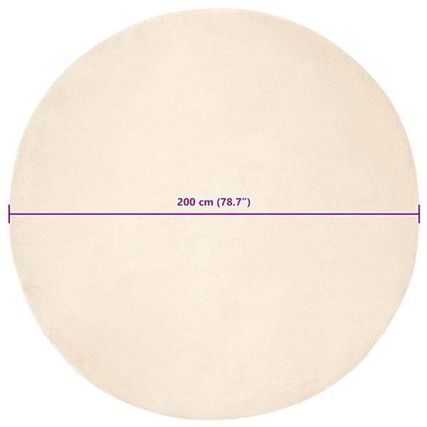 Grote foto vidaxl nep konijnenbont tapijt cr me 200 cm polyester huis en inrichting vloerbedekking en kleden