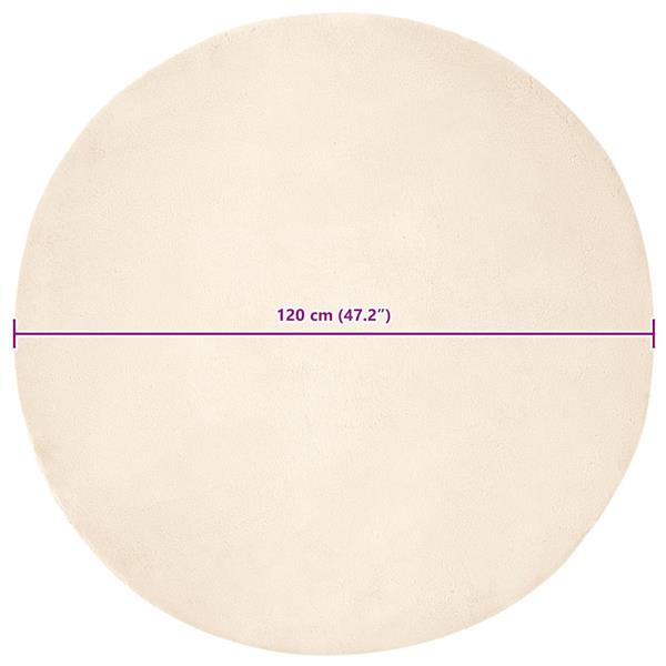 Grote foto vidaxl nep konijnenbont tapijt cr me 120 cm polyester huis en inrichting vloerbedekking en kleden