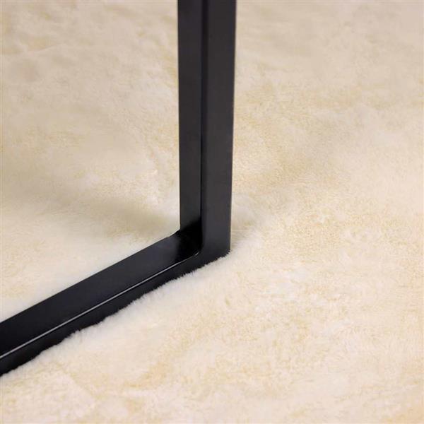 Grote foto vidaxl nep konijnenbont tapijt cr me 120 x 170 cm polyester huis en inrichting vloerbedekking en kleden