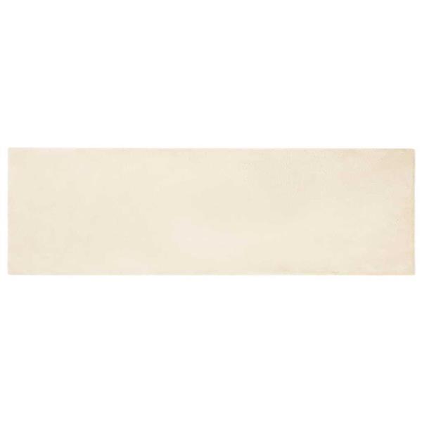 Grote foto vidaxl nep konijnenbont tapijt cr me 80 x 250 cm polyester huis en inrichting vloerbedekking en kleden