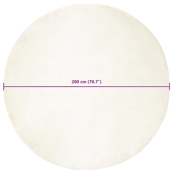 Grote foto vidaxl nep konijnenbont tapijt wit 200 cm polyester huis en inrichting vloerbedekking en kleden