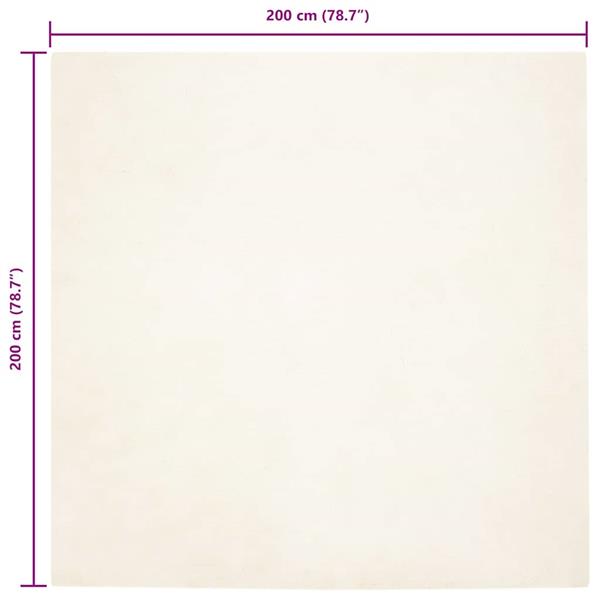 Grote foto vidaxl nep konijnenbont tapijt wit 200 x 200 cm polyester huis en inrichting vloerbedekking en kleden