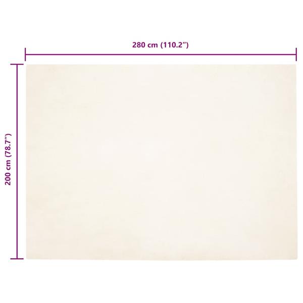 Grote foto vidaxl nep konijnenbont tapijt wit 200 x 280 cm polyester huis en inrichting vloerbedekking en kleden