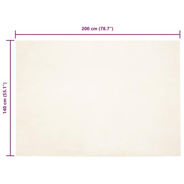 Grote foto vidaxl nep konijnenbont tapijt wit 140 x 200 cm polyester huis en inrichting vloerbedekking en kleden