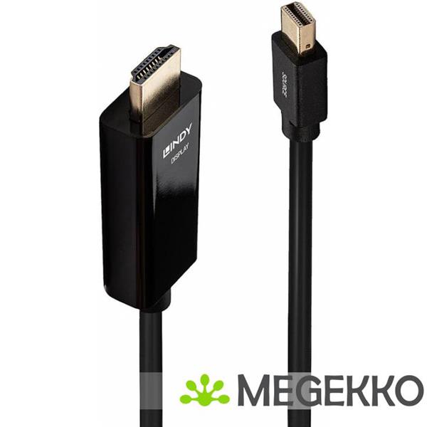 Grote foto lindy 36926 hdmi minidisplayport zwart kabeladapter verloopstukje computers en software overige computers en software