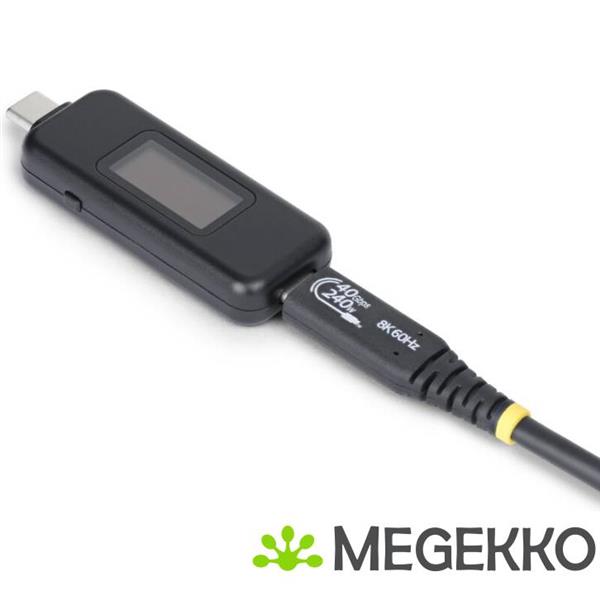 Grote foto startech.com usb c power tester digitale multimeter bidirectionele stroom en spanningsmeter tot computers en software overige computers en software