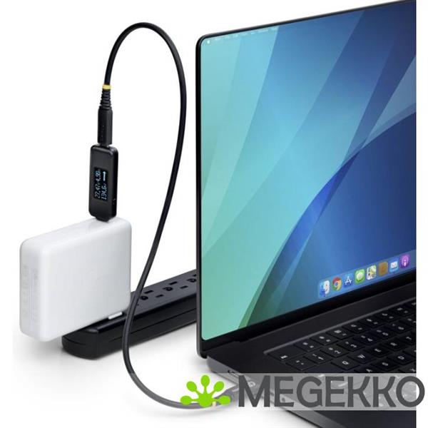 Grote foto startech.com usb c power tester digitale multimeter bidirectionele stroom en spanningsmeter tot computers en software overige computers en software