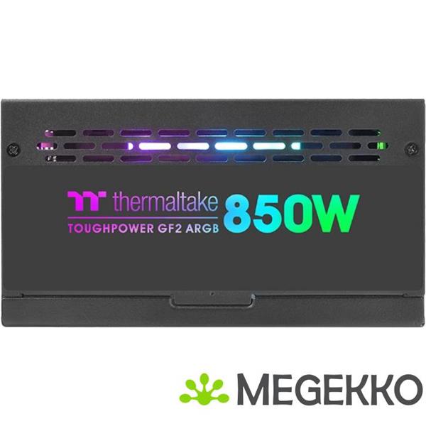 Grote foto thermaltake toughpower gf2 argb power supply unit 850 w 24 pin atx zwart computers en software overige