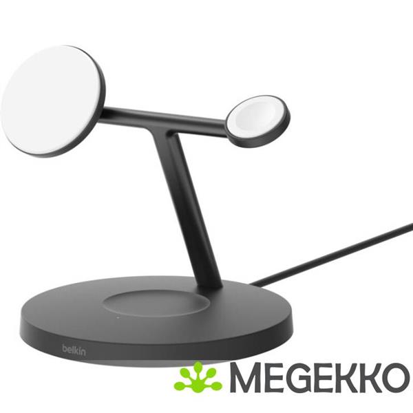 Grote foto belkin boostcharge pro hoofdtelefoons smartphone smartwatch zwart usb draadloos opladen snel oplad audio tv en foto algemeen