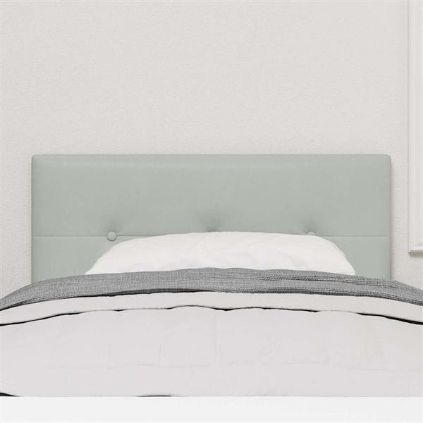 Grote foto vidaxl hoofdbord met hoofdeinde lichtgrijs 100 cm nep leer antiek en kunst stoelen en banken