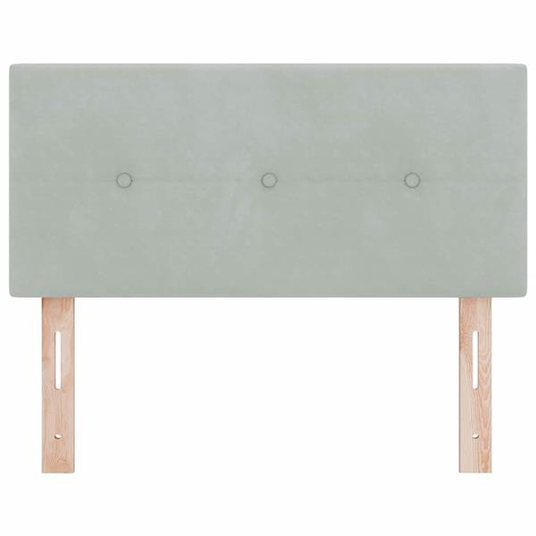 Grote foto vidaxl hoofdbord met hoofdeinde lichtgrijs 100 cm nep leer antiek en kunst stoelen en banken