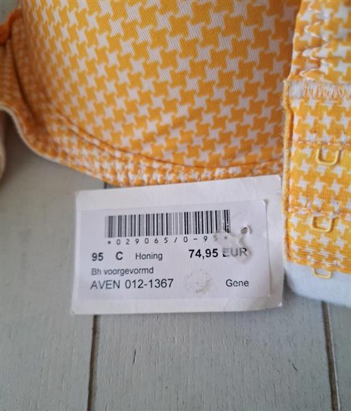 Grote foto marie jo bh met oranje retro motiefje 80c kleding dames ondergoed en lingerie merkkleding