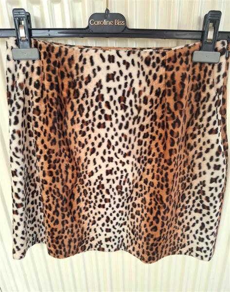 Grote foto prachtige bruine rok in luipaard print small kleding dames jurken en rokken